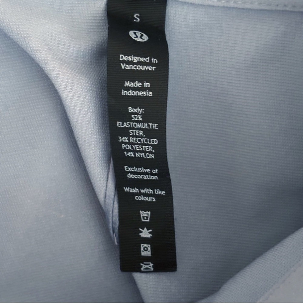 Lululemon New Venture Long Sleeve Shirt Small Chambray Blue Athleisure - Picture 7 of 7